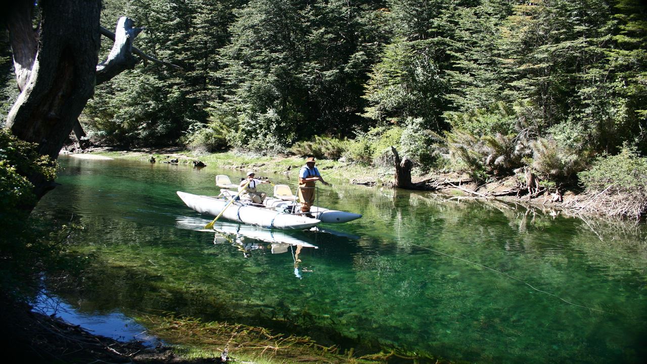 Fishing Day On The Manso River, Hess Lake Or Los Moscos Lake