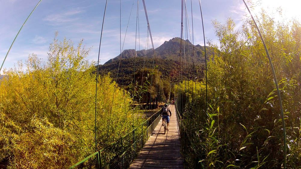 Private Mountain Bike Along The Rio Manso Footbridges